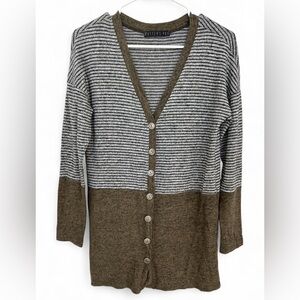 Women's‎ Potter's Pot Striped Button Down Cardigan Small
